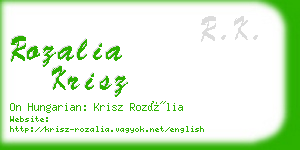 rozalia krisz business card